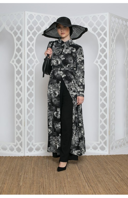 Robe chemise imprimé classe et chic pour femme musulmane boutique modeste moderne