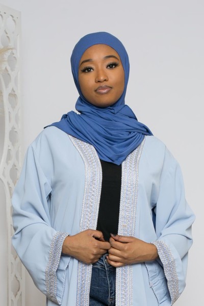 Hijab jersey lux soft denim boutique musulmane