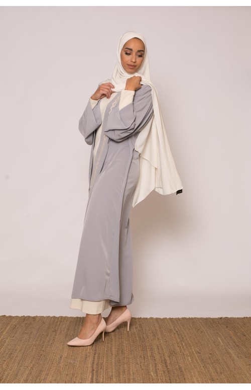 kimono long brodé création pour femme musulmane boutique hijab modeste