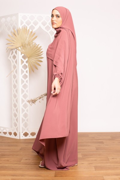 Conjunto hijab xxl abaya medina ciruela