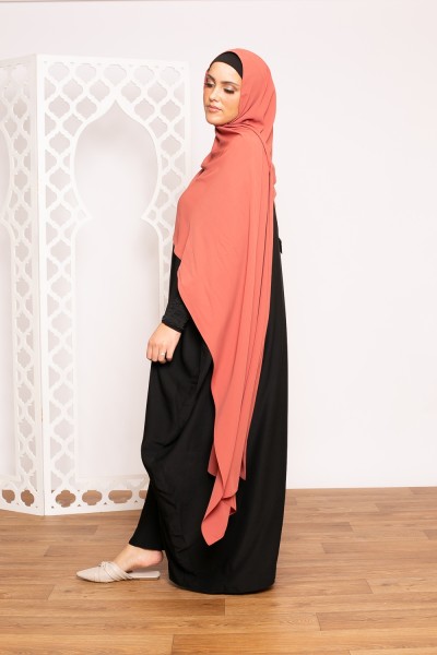 Hijab de seda medina ladrillo oscuro