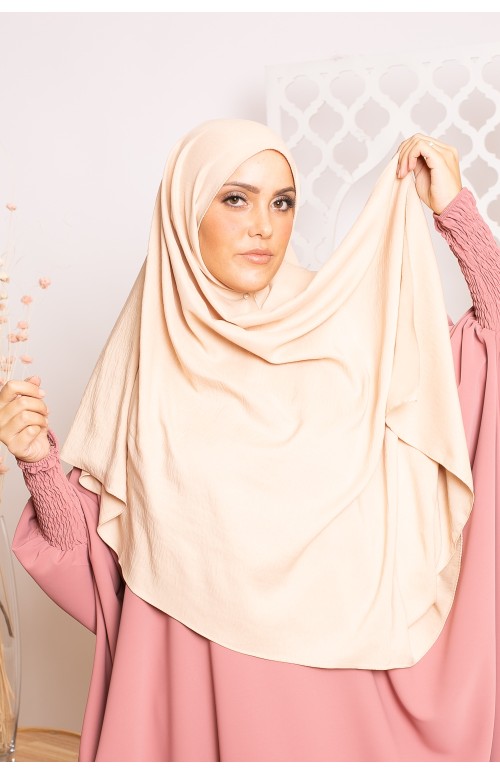 Hijab coton beige clair