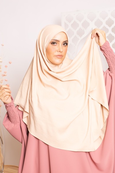 Hijab coton beige clair