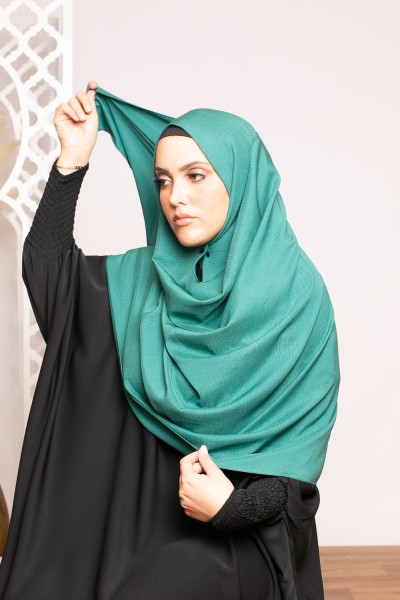 Hijab coton vert foncé boutique musulmane