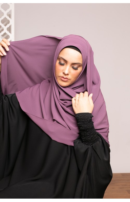 Hijab soie de médine purple haute qualité boutique musulmane