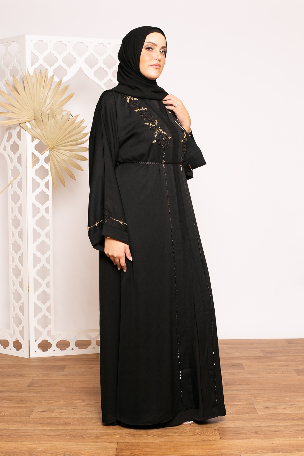 Abaya Dubai perla noir