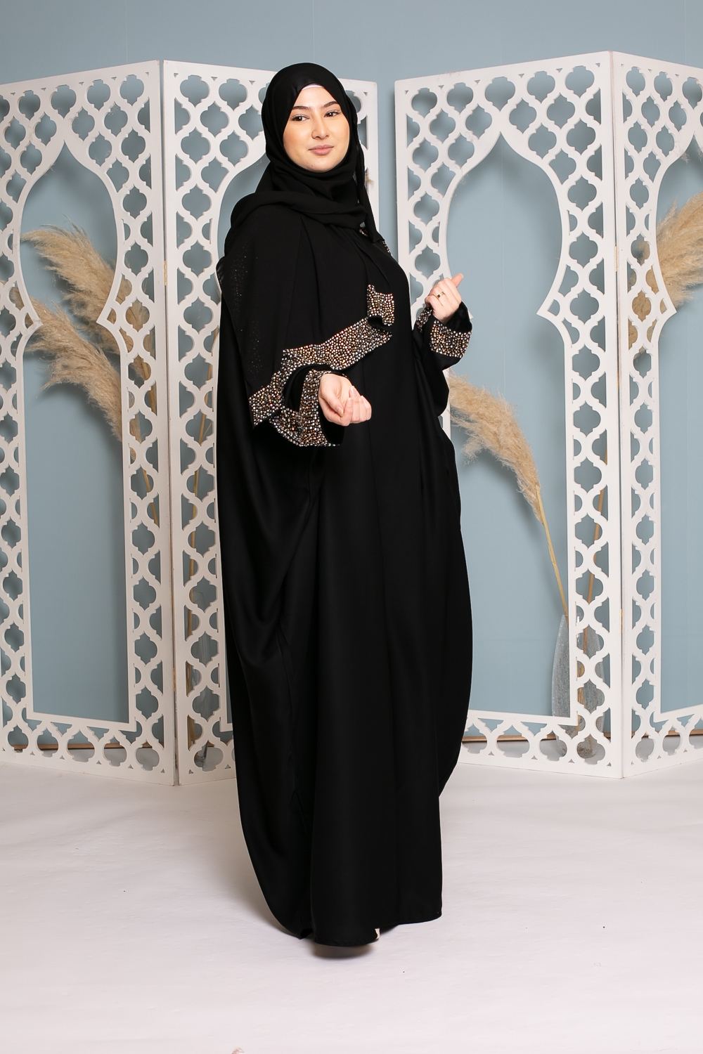 Abaya Dubai farasha noir