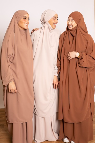 Jilbab médina égyptien chataigne boutique islamique