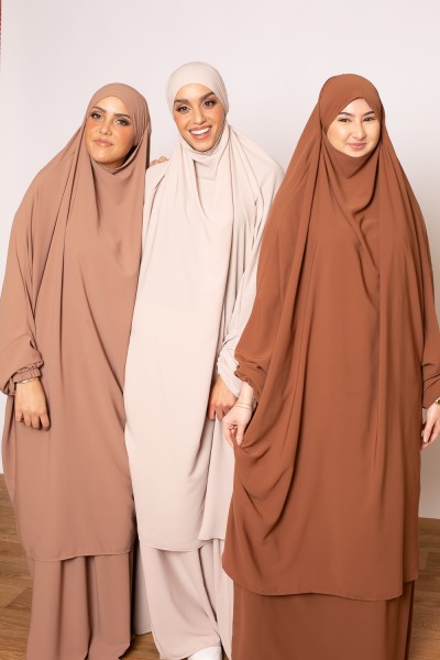 Jilbab médina égyptien beige boutique musulmane