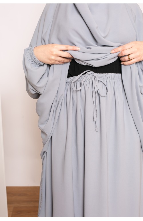 Jilbab médina égyptien gris boutique musulmane
