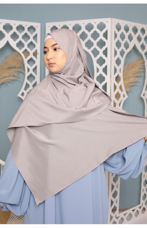 Hijab coton gris