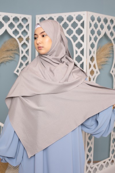 Hijab coton gris