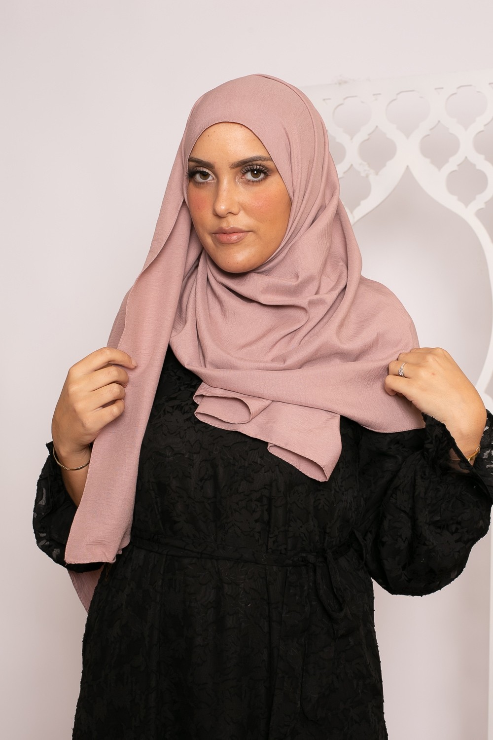 Hijab coton vieux rose foncé