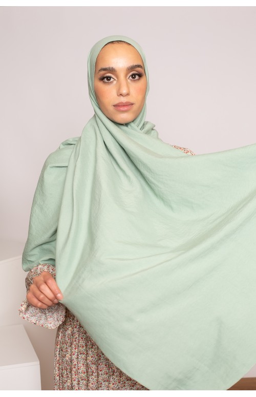 Hijab coton vert boutique hijab création