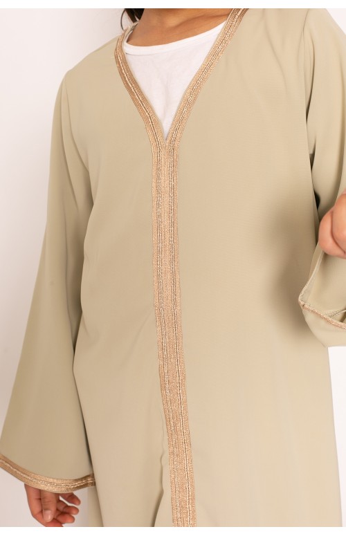 Robe caftan fille vert boutique musulmane 