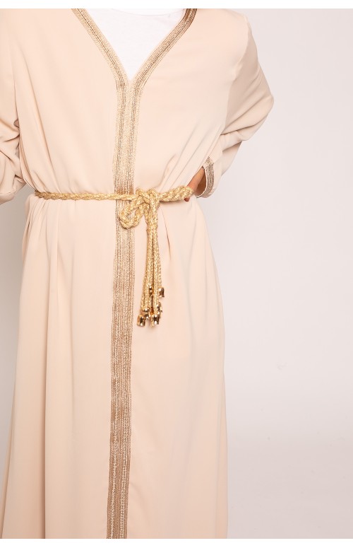 Robe caftan fille nude collection ramadan eid boutique musulmane pas cher