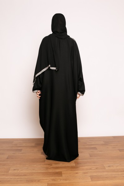 Abaya Dubai krinkle negro