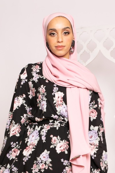 Glow pink medina silk hijab