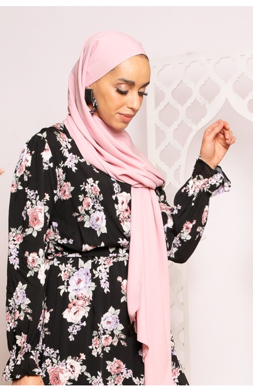 Hijab soie de médine rose boutique femme musulmane boutique en ligne pas cher