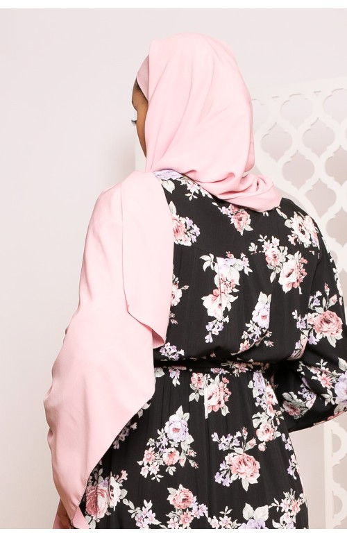 Hijab soie de médine rose boutique femme musulmane boutique en ligne pas cher