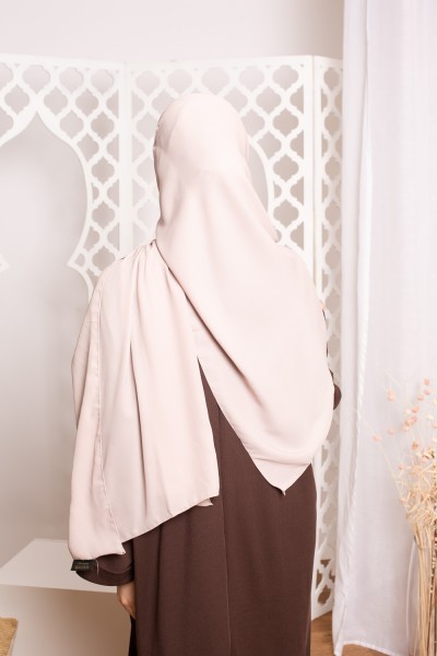 hijab luxe mousseline taupe clair boutique musulmane