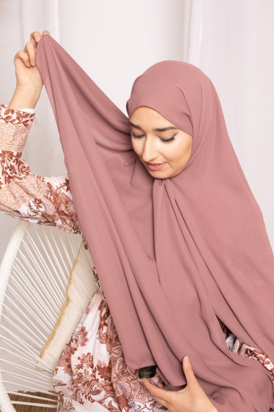 hijab luxe mousseline prune collection été 