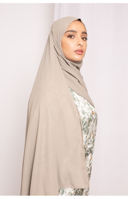 hijab luxe mousseline amande création boutique musulmane