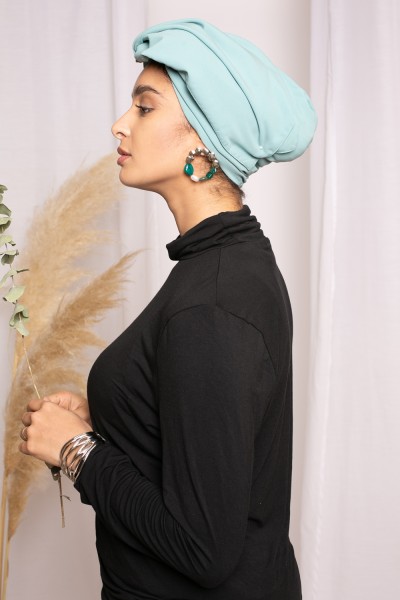 Green medina silk turban to tie