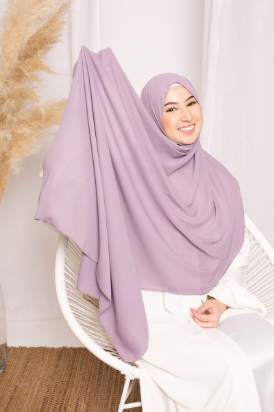 hiyab de muselina púrpura de lujo