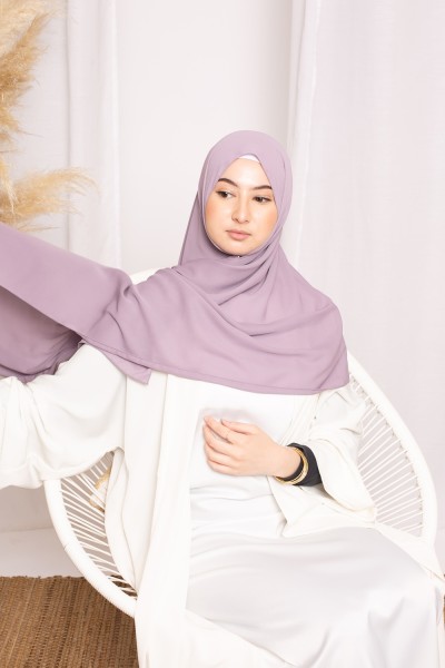 luxury purple muslin hijab