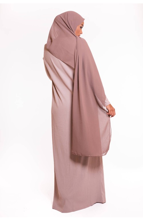 Robe pull beige pour femme musulmane boutique hijab