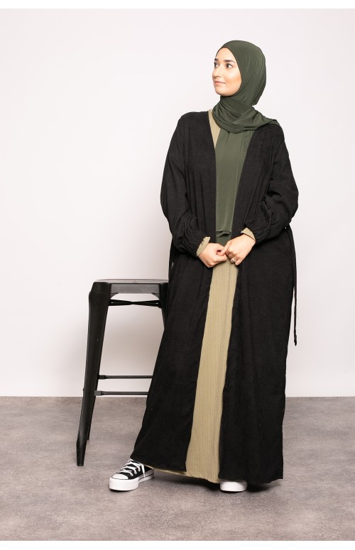 Kimono winter noir collection automne hiver pour femme 