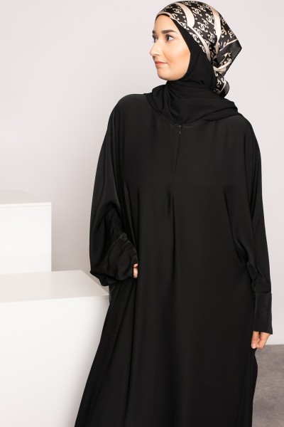 Abaya farasha noir boutique hijab musulmane