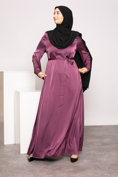 Abaya luxery satiné purple