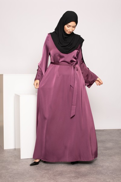 Abaya luxery satiné purple