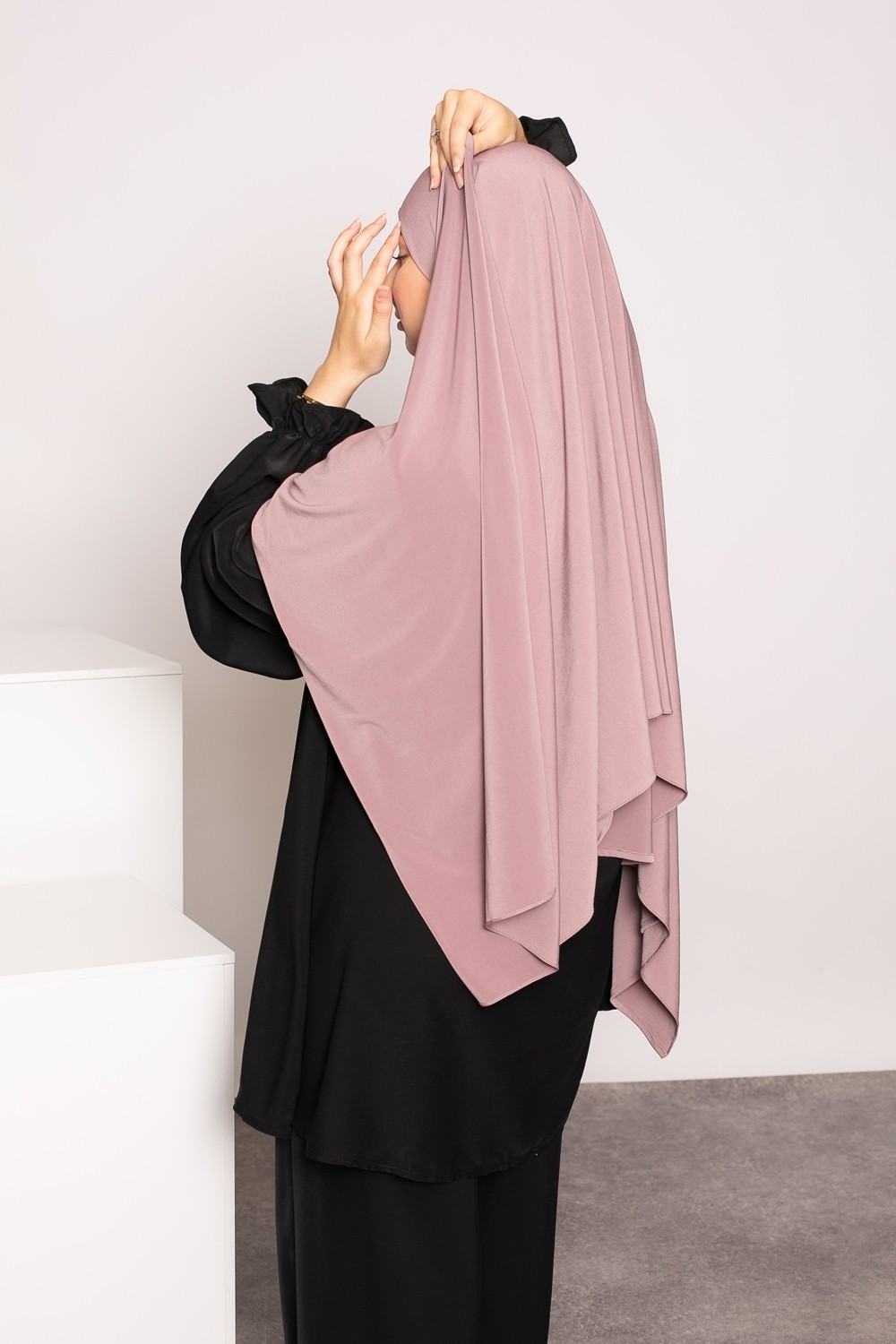 Hijab premium sandy jersey taupe rosé