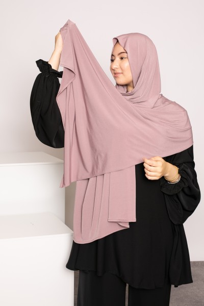 Hijab premium jersey arena rosa taupe