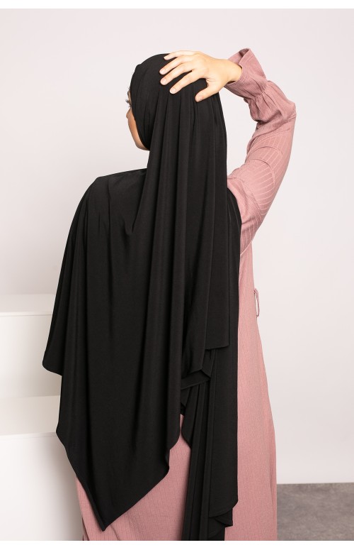 Hijab premium sandy jersey noir