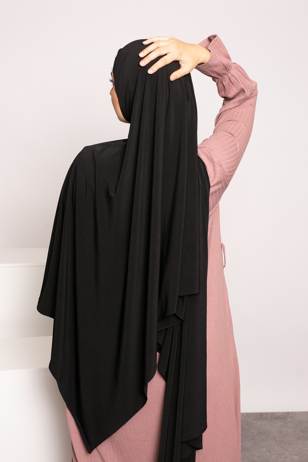Hijab premium sandy jersey black