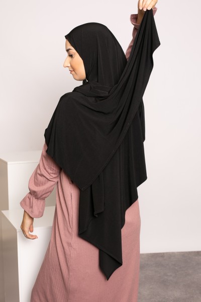 Hijab premium arena jersey negro
