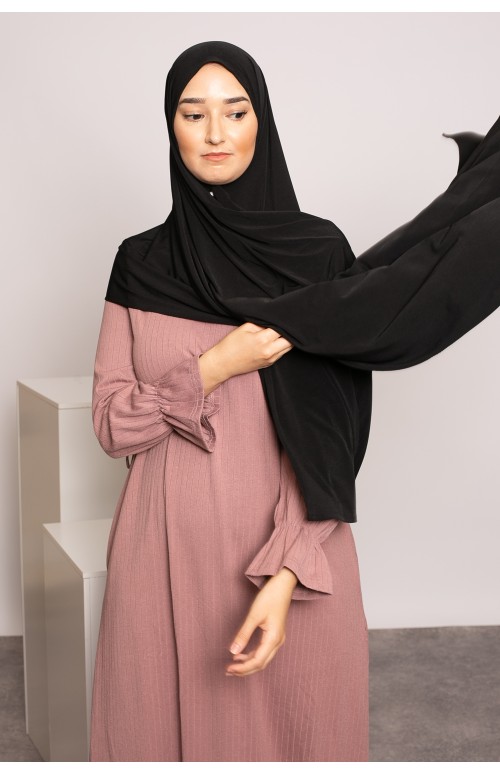 Hijab premium sandy jersey noir