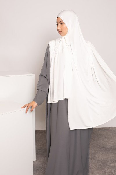 Hijab premium sandy jersey blanc cassé