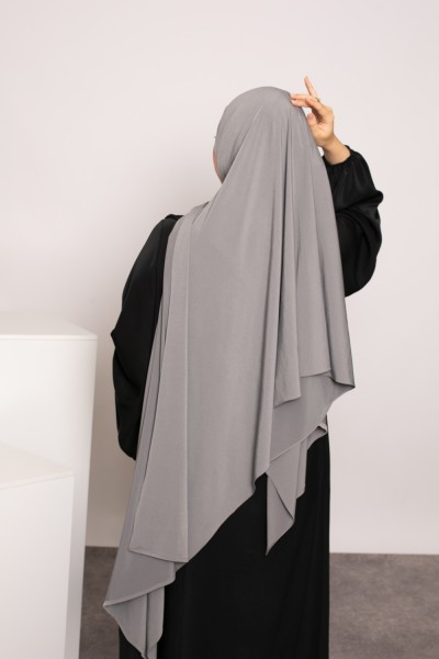 Hijab premium sandy jersey gray