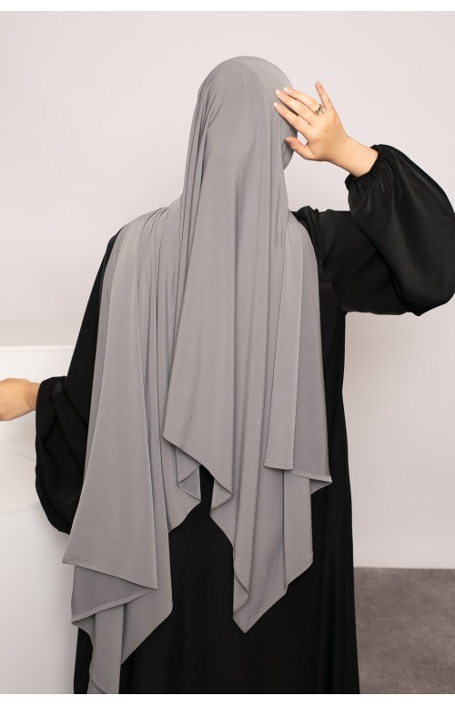 Hijab premium sandy jersey gris