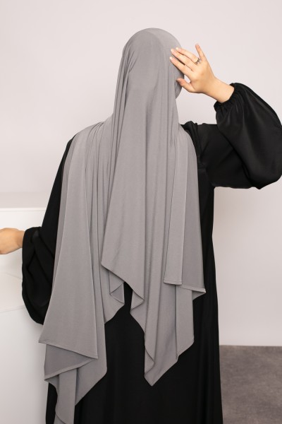 Hijab premium sandy jersey gray