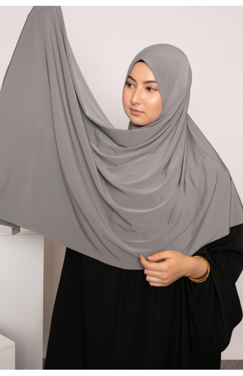 Hijab premium sandy jersey gris