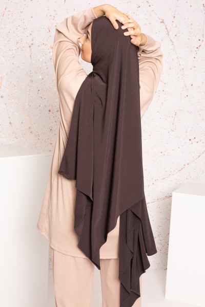Hijab premium sandy jersey brown