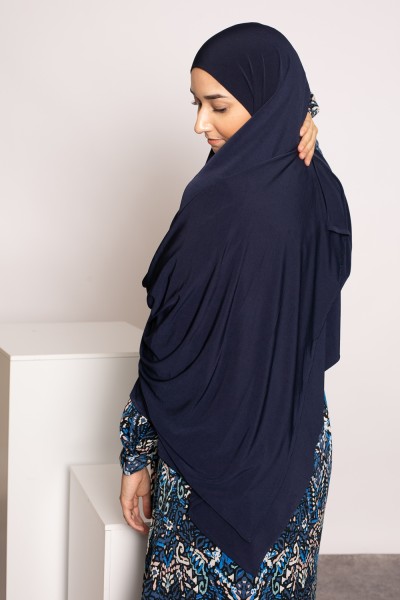 Hijab jersey arena premium azul oscuro