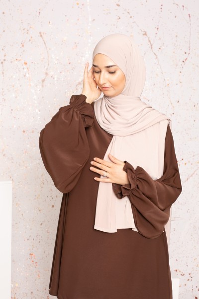 Hijab premium sandy jersey light taupe