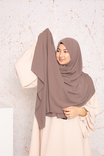 Brown taupe medina silk hijab